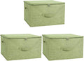 ANMINY 3PCS Storage Bins with Zipper Lids 51.9 Qt Lidded Fabric Storage Boxes by ANMINY