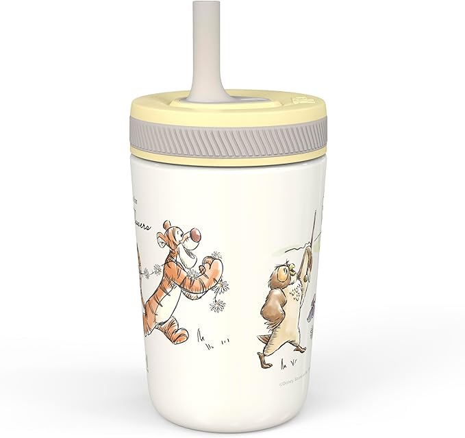 Zak Designs Disney Winnie the Pooh Kelso Toddler Cups For Travel or At Home, 12oz Vacuum Insulated Stainless Steel Sippy Cup With Leak-Proof Design is Perfect For Kids (Winnie the Pooh & Friends) - Image 4