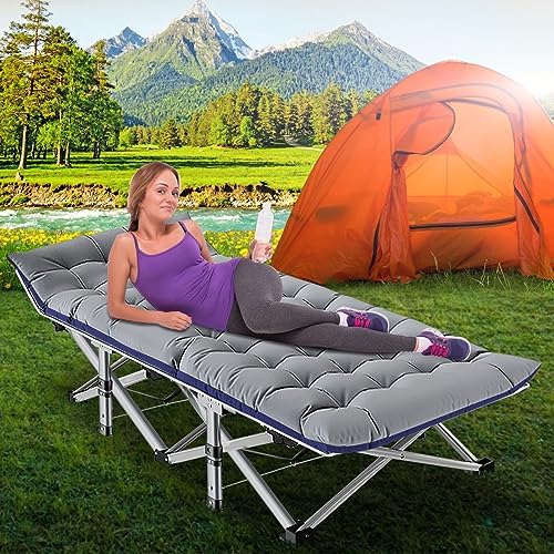 LILYPELLE Oversized XXL Folding Camping Cot, 32" Heavy Duty Sleeping Cots - Image 6