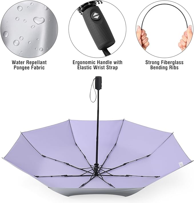 G4Free UPF 50+ UV Protection Large Travel Umbrella 42/46 Inch Auto Open Close - Image 5
