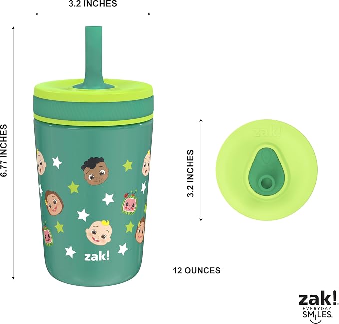 Zak Designs CoComelon Kelso Toddler Cups For Travel or At Home, 12oz Vacuum Insulated Stainless Steel Sippy Cup With Leak-Proof Design is Perfect For Kids (JJ, Cody, Nina) - Image 8