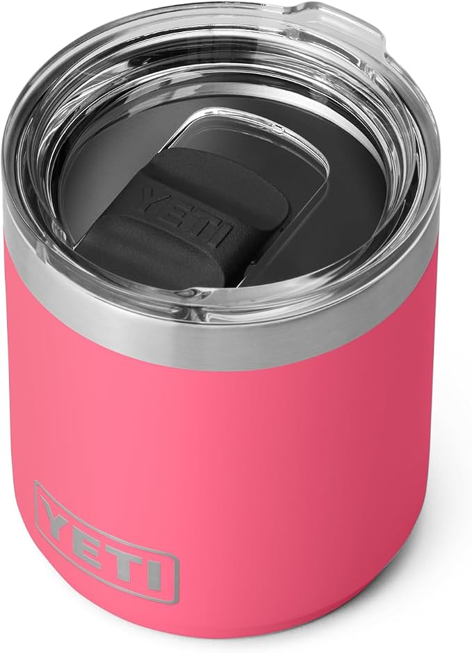 YETI Rambler 10 oz Stackable Lowball 2.0, Vacuum Insulated, Stainless Steel with MagSlider Lid, Tropical Pink - Image 4