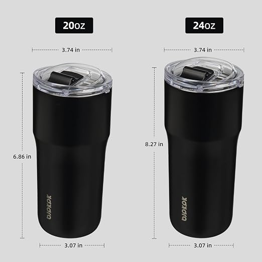 BJPKPK Insulated Tumbler,20oz Stainless Steel Tumbler with lid,Double Wall Travel Coffee Mug Thermal Cup,Keep Drinks Cold and Hot,Black - Image 5