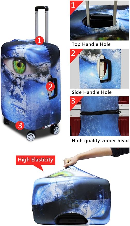 Cool Laopard Luggage Cover Universal Fit 26-29 Inch Luggage - Image 6