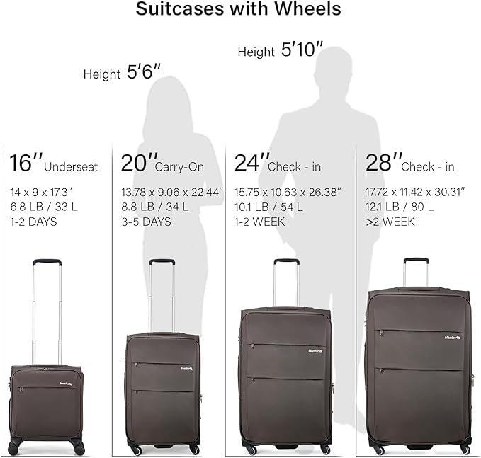 Hanke 16 Inch Underseat Carry On Luggage - Image 11