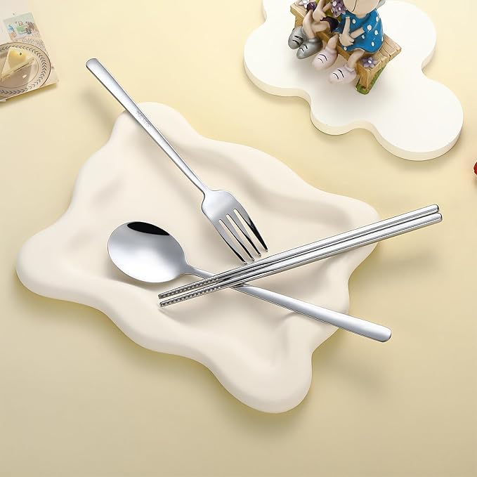 DEVICO Travel Utensils with Case Cute, Reusable Silverware - Image 7