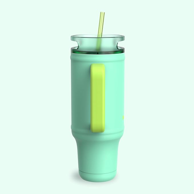 bubba 40 oz Insulated Stainless Steel Tumbler with Handle and Straw - Leakproof, Dishwasher Safe, Cup Holder Tumbler, Lead-Free and BPA-Free, Tropical Eclipse - Image 2