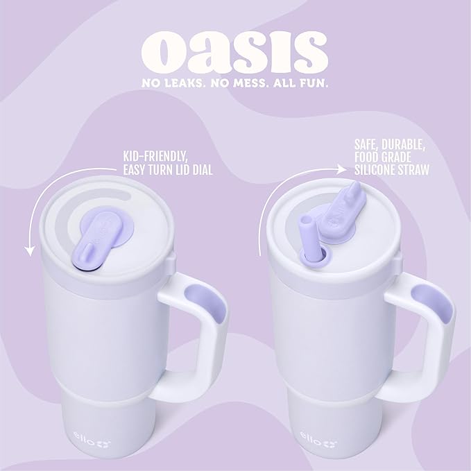 Ello Oasis 14oz Stainless Steel Toddler Tumbler with Handle & Retracting Straw, 100% Leakproof, Double-Wall Vacuum Insulated, Kids Water Bottle for School, BPA Free, Dishwasher Safe, Glacier - Image 4