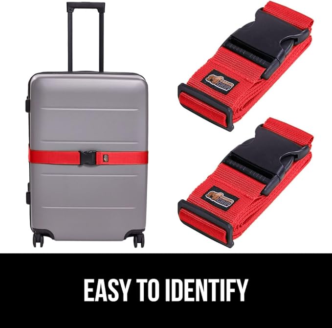 GORILLA GRIP Heavy Duty 4 Pack Adjustable Luggage Straps - Image 4