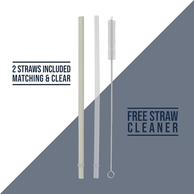 Hogg Big Swig 40 oz Tumbler with Handle and Straw - Beige, 40oz Insulated Stainless Steel, Water Tumbler with Straw, Water Cup with Handle, Versatile Leak Proof Lid - Image 9