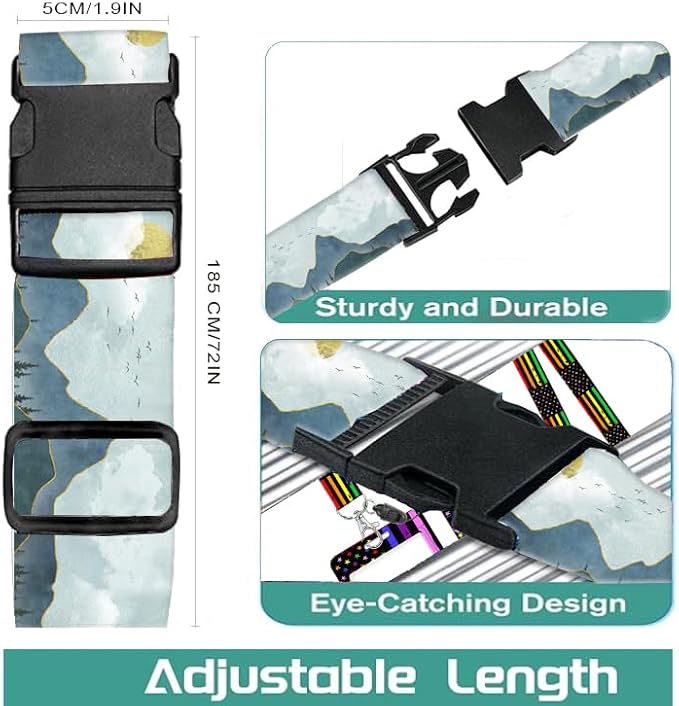 Luggage Straps for Suitcases Travel Belt Accessories, Cute Suitcase Strap - Image 2