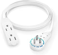 Maximm Cable 3 Ft 360° Rotating Flat Plug Extension Cord/Wire, 16 AWG Multi 3 by MaximmCable