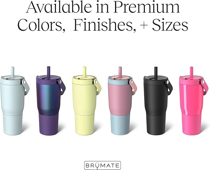 BrüMate Resa 25oz 100% Leakproof Travel Tumbler with Handle & Straw | Flexible SoftSip Straw | Silicone Sleeve for Durability | Stainless Steel | Cup Holder & Travel Friendly Water Bottle | (Mocha) - Image 3
