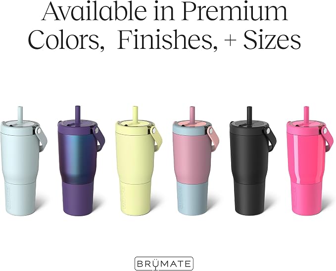 BrüMate Resa 25oz 100% Leakproof Travel Tumbler with Handle & Straw | Flexible SoftSip Straw | Silicone Sleeve for Durability | Stainless Steel | Cup Holder & Travel Friendly Water Bottle | (Sage) - Image 3