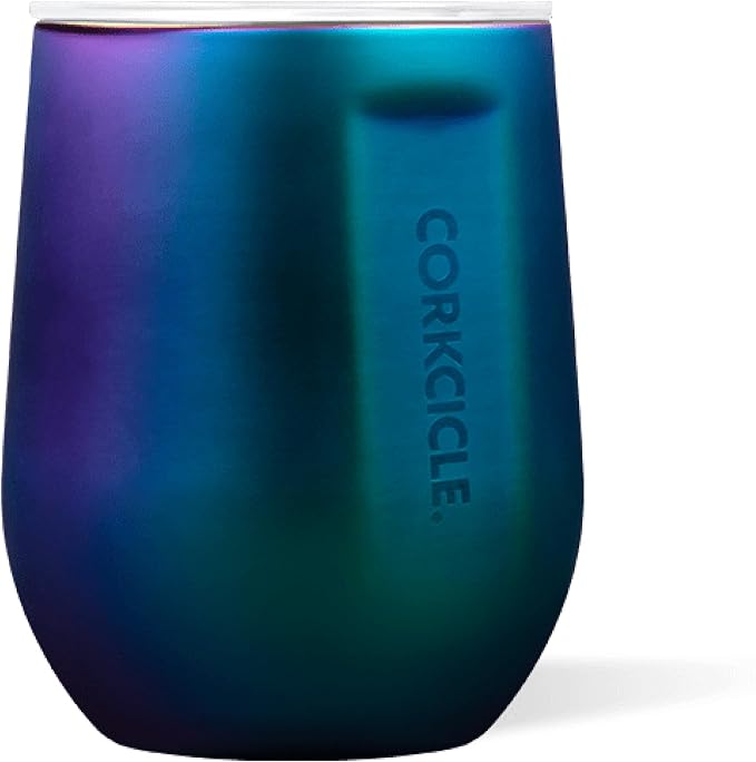Corkcicle Stemless Wine Tumbler - Keeps Drinks Cold for 6 Hours - Triple-Insulated Stainless Steel - Non-Slip Base - Summer Drinkware Gift - Keeps Drinks Ice Cold - 12 oz - Dragonfly by Corkcicle