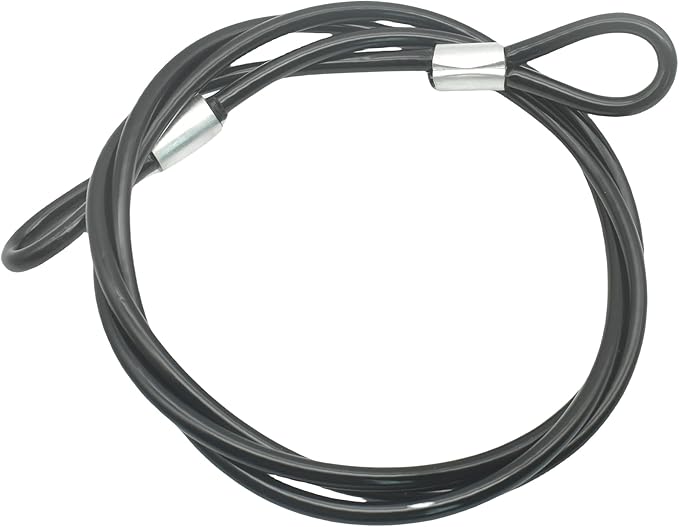 4FT 4mm Stainless Steel Outdoor Travel Security Cable Lock, Braided Steel by Bytiyar