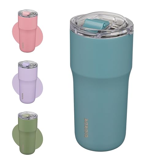 BJPKPK Insulated Tumbler,20oz Stainless Steel Tumbler with lid,Double Wall Travel Coffee Mug Thermal Cup,Keep Drinks Cold and Hot,Haze Blue by BJPKPK
