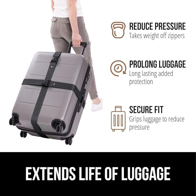 GORILLA GRIP Heavy Duty Adjustable Luggage Straps - Image 5