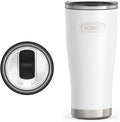 THERMOS ICON SERIES, Stainless Steel Cold Tumbler with Slide Lock, 24 Ounce, Snow by Thermos