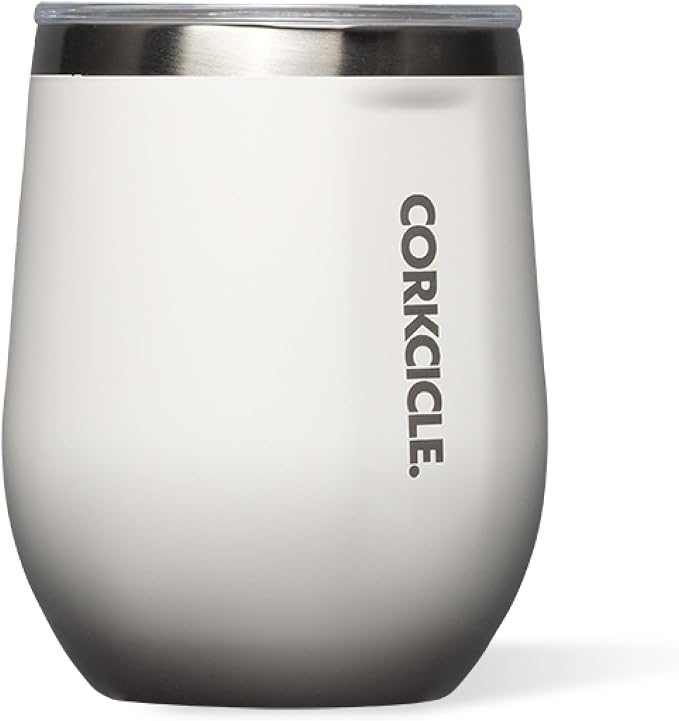 Corkcicle Stemless Wine Tumbler - Keeps Drinks Cold for 6 Hours - Triple-Insulated Stainless Steel - Non-Slip Base - Summer Drinkware Gift - Keeps Drinks Ice Cold - 12 oz - Oat Milk by Corkcicle