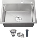 POPFLY 23 Inch Drop In Kitchen Sink, 23×18 Inch Top mount Small Bar Prep Sink by POPFLY