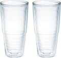 Tervis Clear & Colorful Tabletop Made in USA Double Walled Insulated Tumbler Travel Cup Keeps Drinks Cold & Hot, 24oz - 2pk, Clear by TervisTumblerCompany