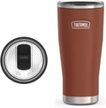 THERMOS ICON SERIES, Stainless Steel Cold Tumbler with Slide Lock, 24 Ounce, Saddle by Thermos