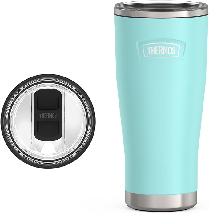 THERMOS ICON SERIES, Stainless Steel Tumbler with Slide Lock, 24 Ounce, Sea Green by Thermos