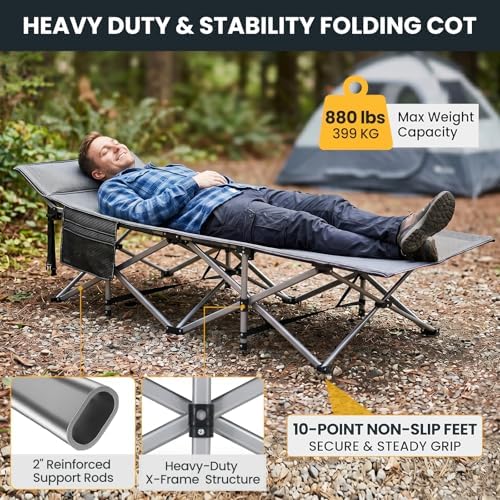 LILYPELLE Camping Cot, Portable Folding Cots for Adults - Image 3