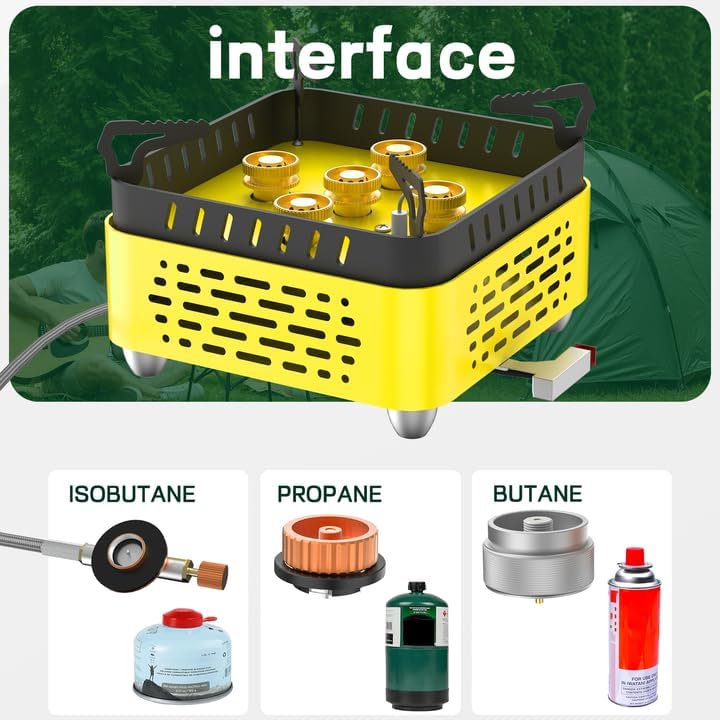 5 Flame Portable with Piezo Ignition Portable Gas Stove - Image 3