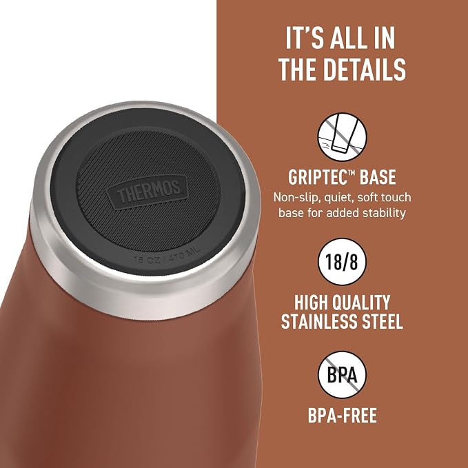 THERMOS ICON SERIES, Stainless Steel Tumbler, Saddle, 16 oz - Image 4