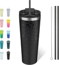 BJPKPK 26oz Insulated Tumbler With lid And Straw Stainless Steel Tumblers Travel Coffee Mug Reusable Thermal Cup,Black Leopard by BJPKPK