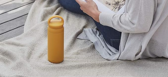 KINTO 21093 Day-off Tumbler, 16.9 fl oz (500 ml), Mustard, Double Wall Vacuum Construction, Hot and Cold Insulation, Water Bottle - Image 4