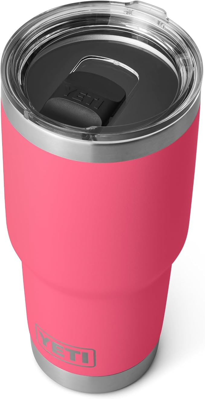 YETI Rambler 30 oz Tumbler, Stainless Steel, Vacuum Insulated with MagSlider Lid, Tropical Pink - Image 3
