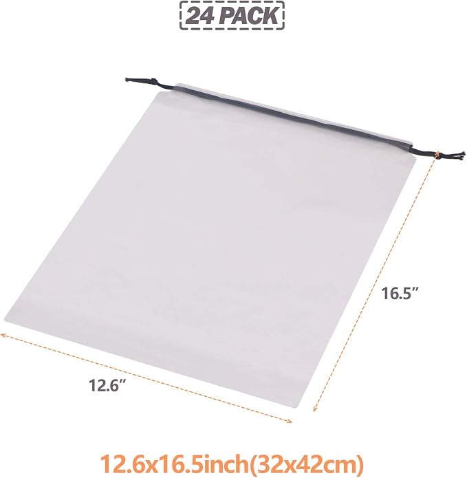 Set of 24 Transparent Shoe Bags - Image 2