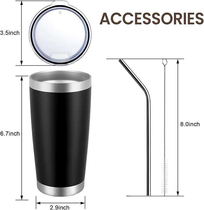MEWAY 20oz Tumbler 12 Pack Double Wall Vacuum Insulated Travel Mug Bulk - Image 9