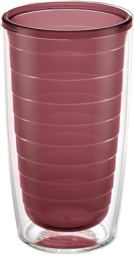 Tervis Clear & Colorful Tabletop Made in USA Double Walled Insulated Tumbler Travel Cup Keeps Drinks Cold & Hot, 16oz, Elderberry Wild by TervisTumblerCompany