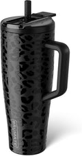 BrüMate Era Flip 40oz Tumbler with 100% Leakproof Covered Straw Lid | Hygienic Covered Straw | Insulated Stainless Steel Water Bottle with Handle | Cup Holder Friendly | BPA-Free (Onyx Leopard) by Br%C3%BCMate