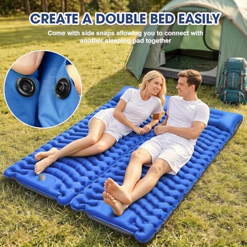 Ultralight Camping Sleeping Pad with Pillow & Built-in Foot Pump - Image 5
