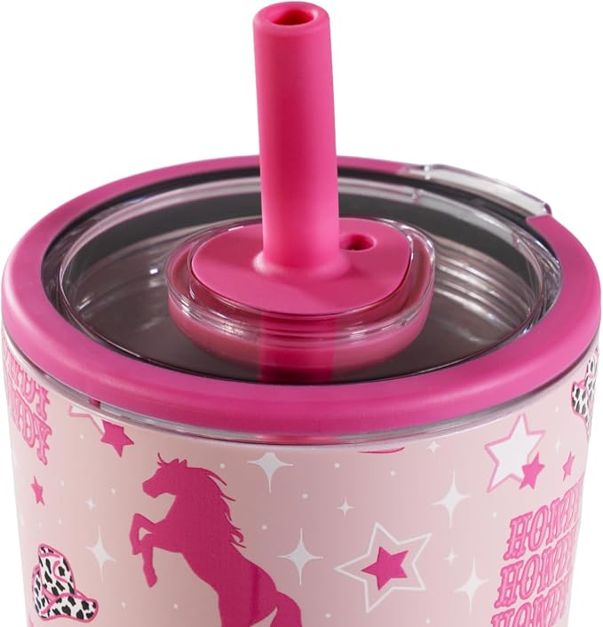 HydroJug Everyday Tumbler 14 oz – Ceramic-Lined Insulated Tumbler with Straw and Soft-Touch Lid, Cup Holder Friendly, Double-Wall Vacuum Insulation, Reusable Travel Cup – Cowgirl - Image 3