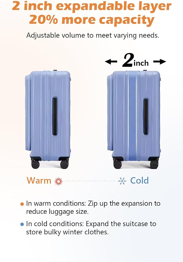 HotWay 24 Inch Expandable Checked Luggage - Image 3