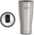 THERMOS ICON SERIES, Stainless Steel Cold Tumbler with Slide Lock, 24 Ounce, Matte Stainless Steel by Thermos