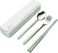DEVICO Travel Utensils With Case, 18/8 Stainless Steel Camping Utensils by DEVICO