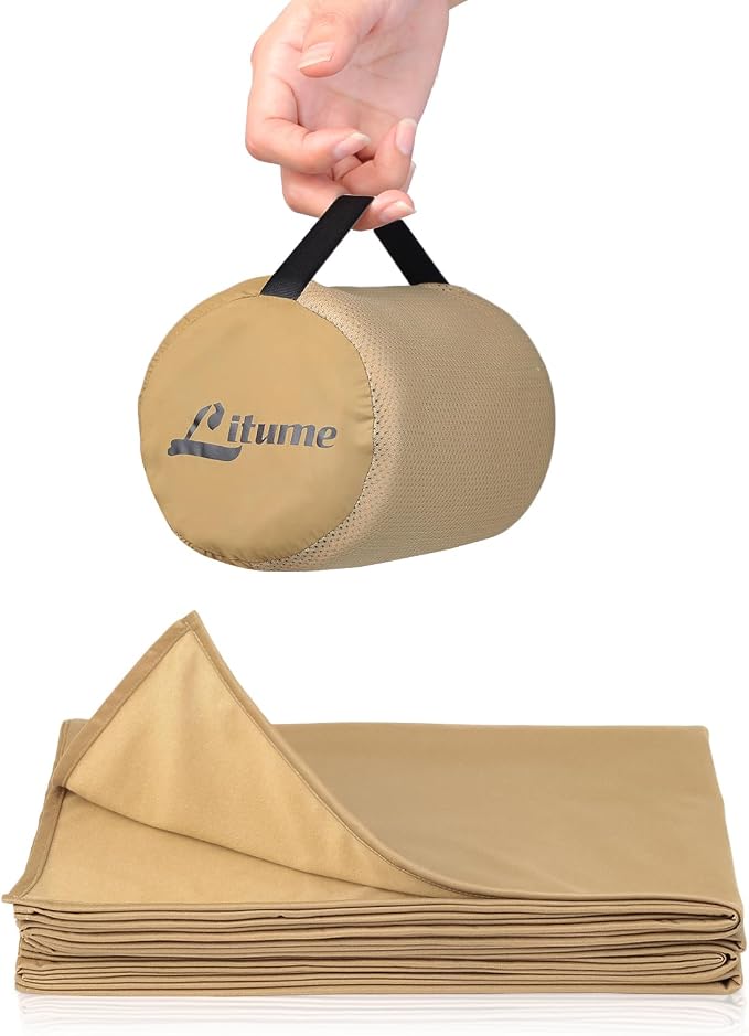 Travel Blanket Lightweight and Breathable, 67 x 48 in Soft Airplane Flight by LitumeOutdoorCollection