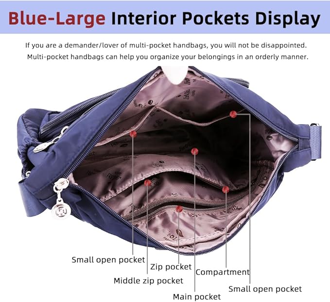 MINTEGRA Women Shoulder Handbag Roomy Multiple Pockets Bag Ladies Crossbody - Image 5