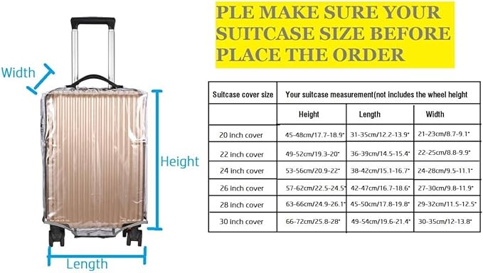 FABWAY Clear PVC Suitcase Cover - Image 3
