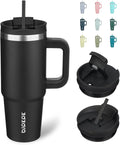 BJPKPK 30oz Stainless Steel Insulated Tumbler With Handle And Lid Straw Travel Coffee Mug Thermal Cup,Black by BJPKPK