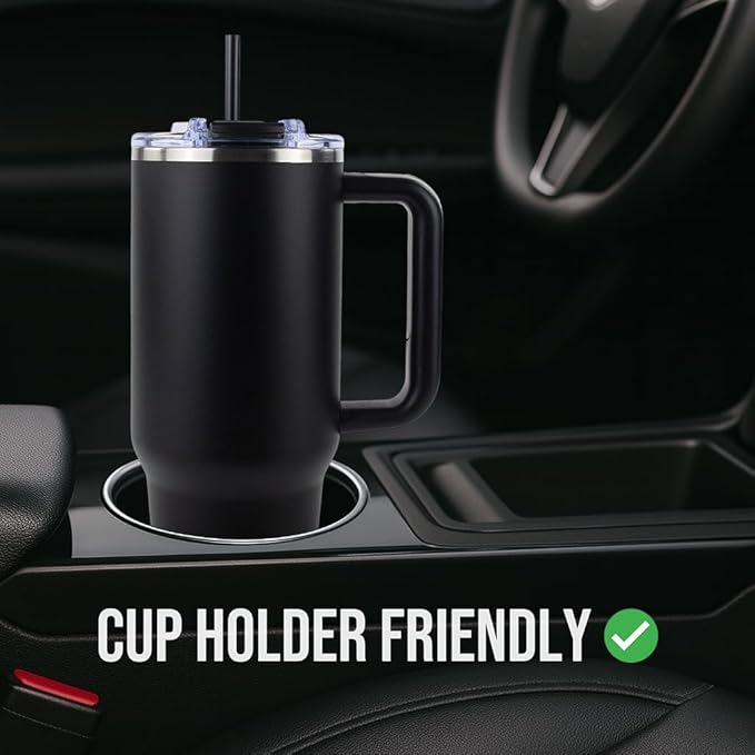 Hogg Big Swig 40 oz Tumbler with Handle and Straw - Catatonia Cocoa, 40oz Insulated Stainless Steel, Water Tumbler with Straw, Water Cup with Handle, Versatile Leak Proof Lid - Image 8