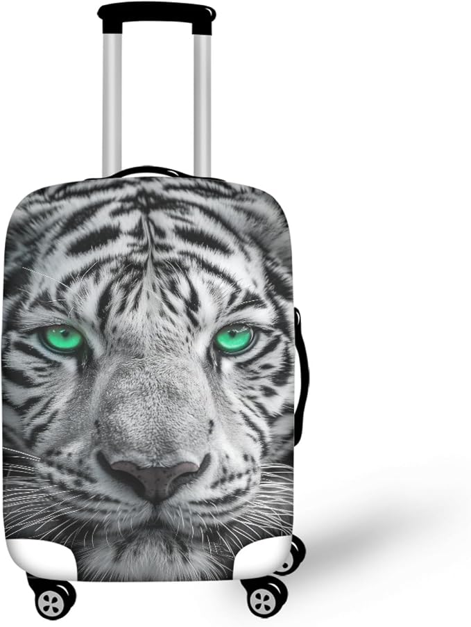 Tiger Animal 3D Printed Travel Luggage Suitcase Cover 18-21 Inch Cover Spandex by Dremagia