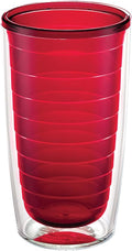 Tervis Clear & Colorful Tabletop Made in USA Double Walled Insulated Tumbler Travel Cup Keeps Drinks Cold & Hot, 16oz, Red by TervisTumblerCompany